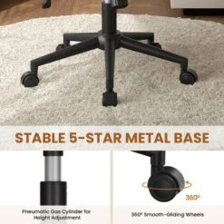 Yaheetech Swivel Desk Chair With No Arms For Home Office Study Bedroom 13 Yaheetech Swivel Desk Chair With No Arms For Home Office Study Bedroom -Furniture GUEST da10e59d 1a7c 42df ad82 c4a4f97bd2ab