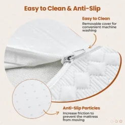 Yaheetech 12" Gel Memory Foam Mattress With Green Tea Scent, Cooling Tech, 3 Foam Layers -Furniture GUEST db121f93 9487 4566 86db 2e80b3cc9505