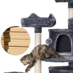 Yaheetech 69"H Large Plush Cat Tree With Platforms For Kittens Cats -Furniture GUEST dbd92066 8260 4d6a 9d95 f9d293d9cc95