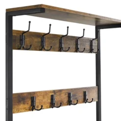 Yaheetech 72.5" H Industrial Hall Tree 3-in-1 Entryway Coat Rack With Top Board & Bench & Shoe Storage, Rustic Brown -Furniture GUEST dbdc7494 e079 476f 93e2 bc26b5a9b1f3