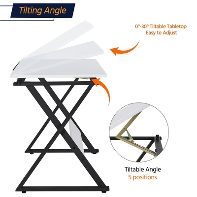 Yaheetech Minimalist Drafting Table For Artists Basic Drawing Deck White 5 Yaheetech Minimalist Drafting Table For Artists Basic Drawing Deck White - Image 5