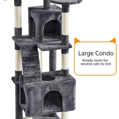 Yaheetech 72inch Multi Level Cat Tree Cat Tower 6 Yaheetech 72inch Multi Level Cat Tree Cat Tower - Image 6