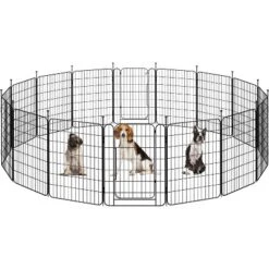 Yaheetech 31.5″ Tall Foladable Dog Playpen , 16 Panels With Door For Small Dogs For Outdoor And Indoor Use -Furniture GUEST dd319474 2f3f 40b4 b92b ca3b83c8ccdd