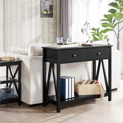 Yaheetech Entryway Table 2 Drawers Wooden Console Table 3 Yaheetech Entryway Table 2 Drawers Wooden Console Table - Image 3
