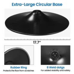 Yaheetech 2pcs Upholstered Height Adjustable Swivel Bar Stools Set -Furniture GUEST dddf46a9 0535 4f80 829a 54d5ed9803e1