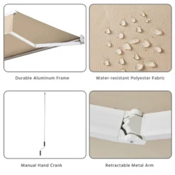 Yaheetech Patio Awning Adjustable Retractable Canopy Cover -Furniture GUEST dddf6db0 81c6 4798 9de8 9ef9ff0233b4