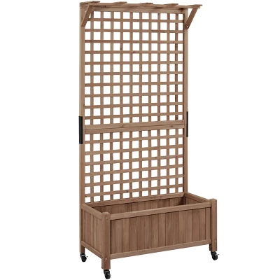 Yaheetech 72"H Wood Planter Raised Bed With Trellis 7 Yaheetech 72"H Wood Planter Raised Bed With Trellis - Image 7