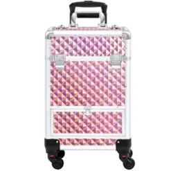 Yaheetech Rolling Makeup Train Case Aluminum Cosmetic Case -Furniture GUEST df2d8588 1ebc 4836 8bed 996a280f6cb2