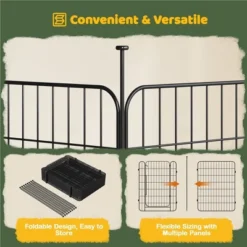 Yaheetech 31.5″ Tall Foladable Dog Playpen , 16 Panels With Door For Small Dogs For Outdoor And Indoor Use -Furniture GUEST df7a48f3 2b1a 402d adec d53a656df97e