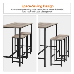 Yaheetech Industrial Counter Height Table Set For Dining Room -Furniture GUEST df8f765e 6fe9 49d5 8663 0f29670520e0