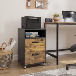 Yaheetech Vintage File Cabinet File Storage Organizer For Home And Office