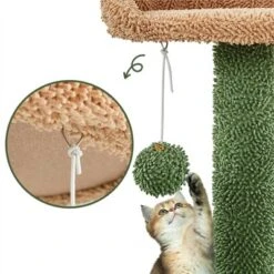 Yaheetech 54.5" H Cat Tree Cat Tower With Natural Sisal For Small- To Medium-sized Cats Green/Brown -Furniture GUEST e09fa0b6 9bce 4641 88b9 a8bca81682c3