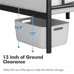 Yaheetech Simple Metal Bed Frame With Curved Design Headboard And Footboard -Furniture GUEST e0f03e74 cafe 4d2d 966f a65f51c07118