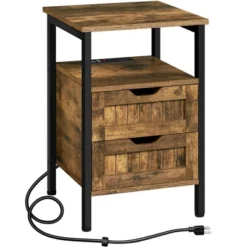 Yaheetech 2-Drawer End Table With Charging Outlets And USB Ports -Furniture GUEST e1938766 e107 4091 8d8c bf1663620eb0