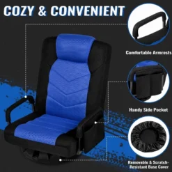 Yaheetech Adjustable Swivel Gaming Chair Reclining Sofa Chair With Armrests And Adjustable Backrest -Furniture GUEST e23eabda bb18 4da8 9f84 5a15bed82293
