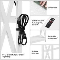 Yaheetech 2-Tier Sofa Table With Outlet For Hallway/Living Room/Corridor 10 Yaheetech 2-Tier Sofa Table With Outlet For Hallway/Living Room/Corridor -Furniture GUEST e268a0c8 94a9 4112 9077 3babf92f629f