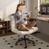 Yaheetech Swivel Desk Chair With No Arms For Home Office Study Bedroom