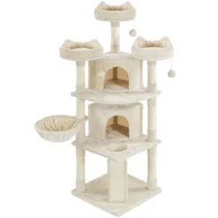 Yaheetech 69"H Large Plush Cat Tree With Platforms For Kittens Cats -Furniture GUEST e32f58f4 19d2 4e07 9c10 f0920c233049