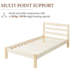 Yaheetech Wooden Bed Frame With Paneled Headboard -Furniture GUEST e422ee11 1d56 4d12 8c13 c16524446029