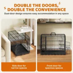 Yaheetech Metal Dog Crate For Small To Medium-Sized Dogs, Black -Furniture GUEST e4a75cae a61b 406f b301 f8b1f6644cd4