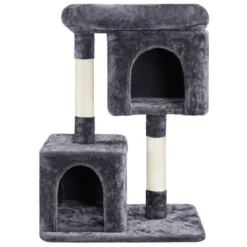 Yaheetech 33.5" Cat Condo With Plush Perch For Small Cats -Furniture GUEST e540752f 7c4a 430c 8a70 a18561b57dab