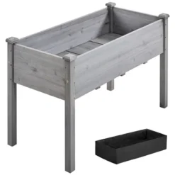 Yaheetech Fir Wood Garden Bed Planter Raised Bed -Furniture GUEST e544a772 b7f1 4c26 b926 b90ba3cfa56f