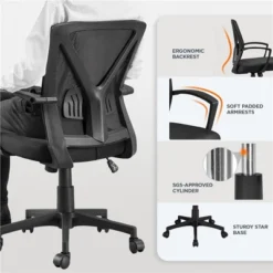 Yaheetech Office Desk Chair Computer Task Chair With Lumbar Support And Armrest -Furniture GUEST e605d1f1 2a12 4384 b983 bded11b81e01