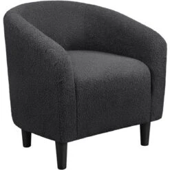 Yaheetech Upholstered Armchair Accent Barrel Chair -Furniture GUEST e6e7270d 46af 4a6a a425 432d82b381f1