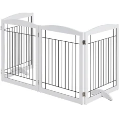 Yaheetech 31.5″ Height Pet Gate With Wood And Wire For Doorway -Furniture GUEST e765c5f8 b9cd 4a67 9c8f c828e2b3899c