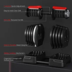 Yaheetech 2 X 2-in-1 Quick-Adjust Dumbbell Weight Set For Home Gym 9 Yaheetech 2 X 2-in-1 Quick-Adjust Dumbbell Weight Set For Home Gym -Furniture GUEST e884a860 1168 4c38 8e38 53751b886bce