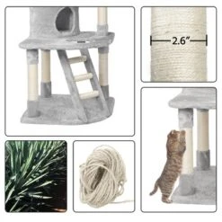 Yaheetech 3-Level Cat Tower With Scratching Post -Furniture GUEST e89aded2 9b34 47e1 a295 fe2b5c2e71c6