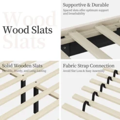 Yaheetech Upholstered Bed Frame With Charging Outlets & USB Ports 10 Yaheetech Upholstered Bed Frame With Charging Outlets & USB Ports -Furniture GUEST e90dc262 093d 4317 a97c 0897c997cb42