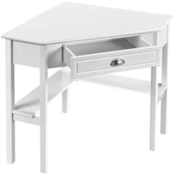 Yaheetech Corner Computer Desk Workstation MDF Desktop Pine Legs For Home&Office -Furniture GUEST ea545ab6 893a 4db0 8416 3566486ed4f9