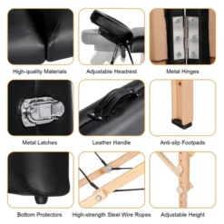 Yaheetech Portable And Adjustable Massage Table Bed, Spa Table With Headrest, Armrest, Hand Pallet, Face Cradle -Furniture GUEST eb041e99 fc7d 4fc5 a12e ab47cdae2a6f