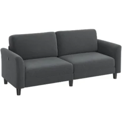 Yaheetech Modern Loveseat Sofa Couch 2-Seater Linen Fabric Upholstery Sofa Couch -Furniture GUEST eb2356d8 8ab1 4623 9816 4eb989588f30