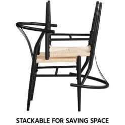 Yaheetech Set Of 2 Weave Arm Chairs Dining Chair 12 Yaheetech Set Of 2 Weave Arm Chairs Dining Chair -Furniture GUEST eb362534 6eb7 4f0c b395 c43493b799ab