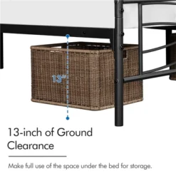 Yaheetech Vintage Metal Bed Frame With Headboard -Furniture GUEST ecbdd585 c16d 4c8b b0d8 5af3bb3eb775