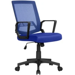 Yaheetech Adjustable Mid-Back Office Chair Computer Chair With Wheels -Furniture GUEST eccb47b9 2acb 44c5 bb29 6a31202a71cc