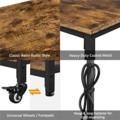 Yaheetech 3-Tier Kitchen Island Rolling Cart With Shelves For Dining Room -Furniture GUEST f0767887 10a3 4cdc a7e3 79b0582f4bdf