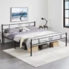 Yaheetech Metal-Framed Bed, Platform Bed With Headboard And Footboard