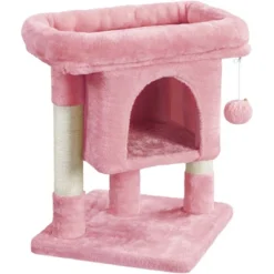 Yaheetech 23.5" Small Cat Tree Condo With Plush Perch -Furniture GUEST f22d2ff0 b31a 4cbf 9900 d7f36a6bc7e3