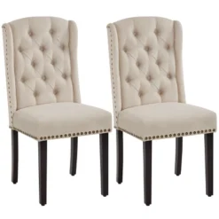 Yaheetech Button Tufted Dining Chairs Set Of 2 -Furniture GUEST f23ce3f5 e53d 4143 949e 1ef90bee8fd0