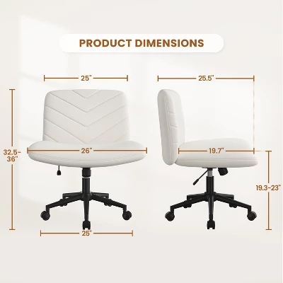 Yaheetech Swivel Desk Chair With No Arms For Home Office Study Bedroom 2 Yaheetech Swivel Desk Chair With No Arms For Home Office Study Bedroom - Image 2