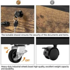 Yaheetech 3-Drawer Vintage File Cabinet With Socket And USB Charging Port Black/Rustic Brown 15 Yaheetech 3-Drawer Vintage File Cabinet With Socket And USB Charging Port Black/Rustic Brown -Furniture GUEST f46d16e6 c27e 4bf9 b7c7 ebd82f49e249