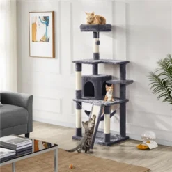 Yaheetech 60.5"H Cat Tree With Top Perch For Kittens