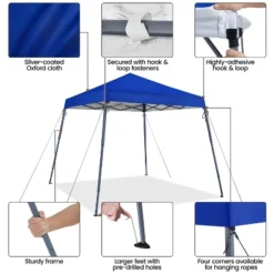 Yaheetech 10x10ft Waterproof Pop-Up Canopy With Carrying Bag, White/Blue -Furniture GUEST f6282adf 537e 4163 977d 2f4897a315a8