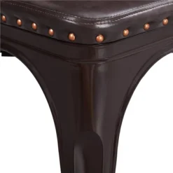 Yaheetech Pack Of 4 Stackable Industrial Style Vintage Riveted Metal Dining Chairs, For Indoor Outdoor Bistro Cafe -Furniture GUEST f64a7729 3b9f 402c a044 51b4bdc5e6a4