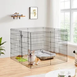 Yaheetech 8 Panel Metal Pet Playpen Dog Exercise Pen Fence, Black 9 Yaheetech 8 Panel Metal Pet Playpen Dog Exercise Pen Fence, Black -Furniture GUEST f712c43f 2f95 477e a21c 8e2d74497b5a