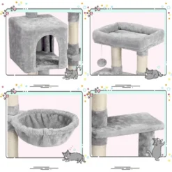 Yaheetech 38" 4-Level Cat Tree Condo With Plush Perch -Furniture GUEST f743d515 e4b8 4b2c b91e 157047fa0f7b