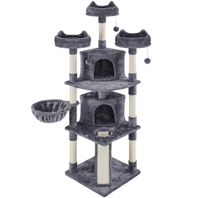 Yaheetech 76"H Large Plush Cat Tree With Platforms For Kittens Cats 6 Yaheetech 76"H Large Plush Cat Tree With Platforms For Kittens Cats - Image 6